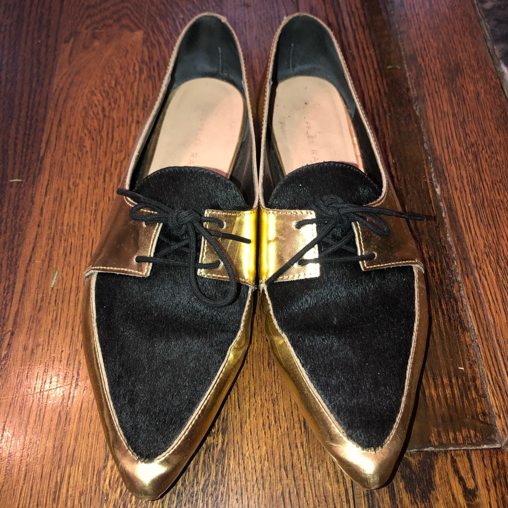 Loeffler Randall Gold Loafers